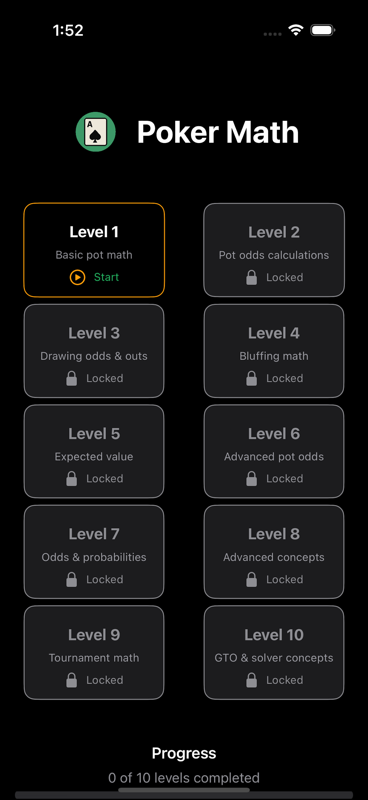Poker Math App Screenshot 1