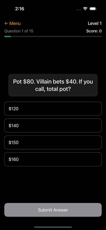 Poker Math App Screenshot 2